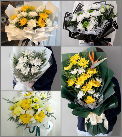 山东莱芜莱城区高庄街道五龙村白事花束代送